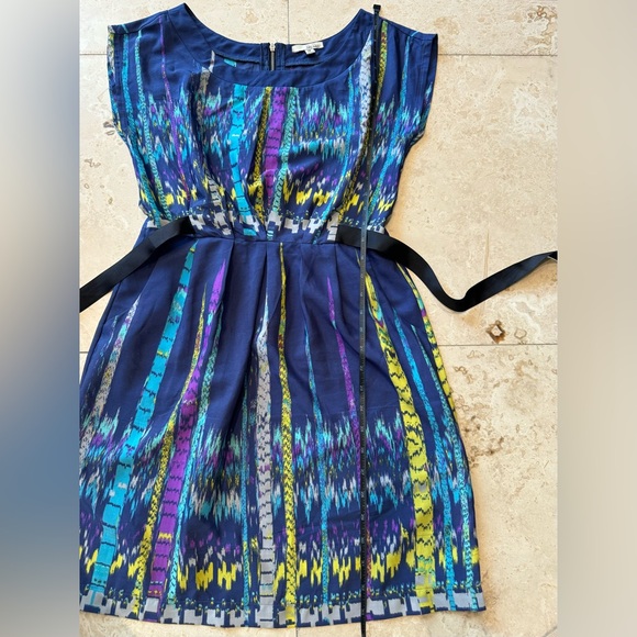 Bebop Colorful Sleeveless Pleated Dress Size M with Pockets!!!!!!! - Picture 7 of 9